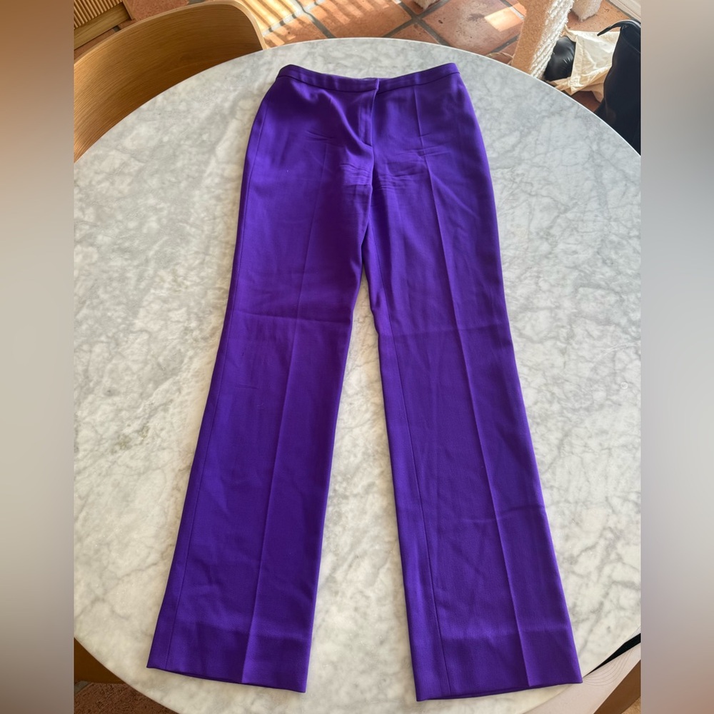 Versace Vibrant Purple Straight Leg Pants